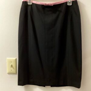 H&M Black and Pink Knee-Length Pencil Skirt
